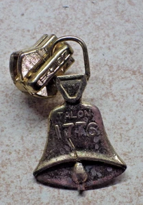 Vintage Talon Zipper Pull Gold Color Liberty Bell 1776 Bicentennial - Picture 1 of 2