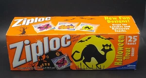 Ziploc Halloween Quart Bags-25 count-New Old Stock NOS-Nostalgic - Picture 1 of 6