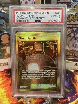 2019 Pokemon Cosmic Eclipse GIANT HEARTH SECRET RARE 263/236 PSA 10 GEM MINT! - Image 1 of 2