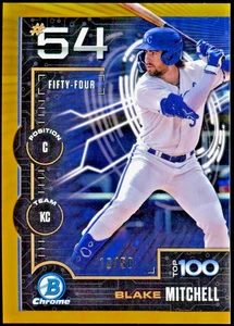 Bowman 2025 - Blake Mitchell True Gold Refractor #18/50 - Top 100 Chrome Royals - Imagen 1 de 3