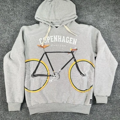 Moletom Fox Originals masculino grande cinza Amsterdam Biketown logotipo gráfico com capuz - Imagem 1 de 4