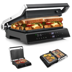 2000W Electric Panini Press Grill 3-in-1Grill w/180 Degree Opening Design - Picture 1 of 10