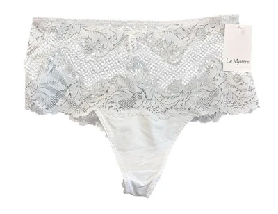 NUEVO Tanga Le Mystere Mujer Encaje Allure Cintura Alta Blanco Talla Pequeña S Nuevo con Etiquetas Foto 1 de 3
