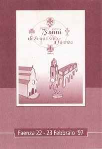 33-23B) CARTOLINA FAENZA COMMEMORATIVA SCAUTISMO SCOUT GUIDE AGESCI - Bild 1 von 2