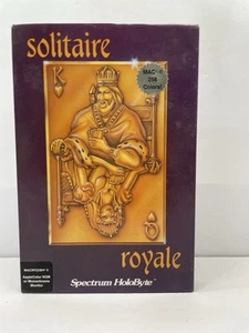 Vintage Mac Game-SOLITAIRE ROYALE-1987 Spectrum HoloByte-COMPLETE & ORIGINAL-Ex - Picture 1 of 3