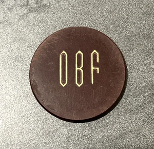Vintage braun OBF Bakelit Catalin Poker Casino Chip - Bild 1 von 2