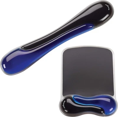 Kensington Duo Gel Mouse & Keyboard Wrist Rest 9.6L x 7.6W inches, Blue  - Image 1 of 4