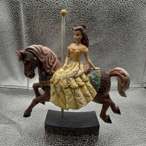 Disney Traditions Jim Shore “ Princess Of Knowledge” Belle Carousel Horse Enesco - Picture 1 of 23