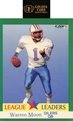 1991 Fleer No410 Warren Moon Houston Oilers - Изображение 1 из 2