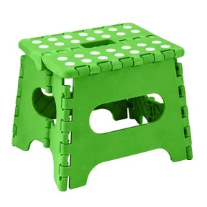Green Folding Step Stool Portable Lightweight Space Efficient Non-Slip Stool - Picture 1 of 3