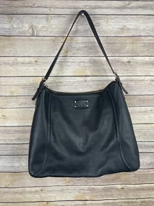 Kate Spade NY Aurelia schwarz lässig Hobo Handtasche Leder Schultertasche Quaste Reißverschluss - Bild 1 von 12