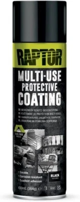 U-POL 1K Spray Can Black Upol Raptor Coating 450 ml Paint