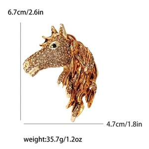 Rhinestone Unicorn Brooches Design Horse Pins Women Men Friend Gifts Hot Sale - Picture 1 of 23