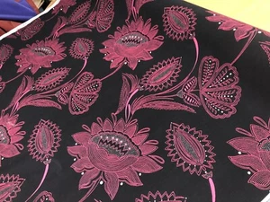 70% OFF! SANDOWN & BOURNE CASSA BLACK PINK CURTAIN UPHOLSTERY FABRIC MATERIAL - Picture 1 of 8