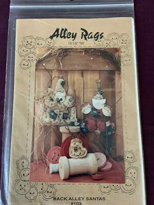 Alley Rags: "Back Alley Santas" 10 1/2" Tall - Picture 1 of 2