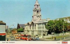 (an57) Town Hall Stockport - Dennis Cheshire Postcard - Picture 1 of 2
