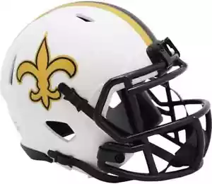 Riddell New Orleans Saints Collectable LUNAR ECLIPSE Speed Mini Football Helmet - Picture 1 of 3