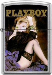 Zippo Playboy March 1988 Cover Street Chrome Windproof Lighter NEW RARE - Picture 1 of 2