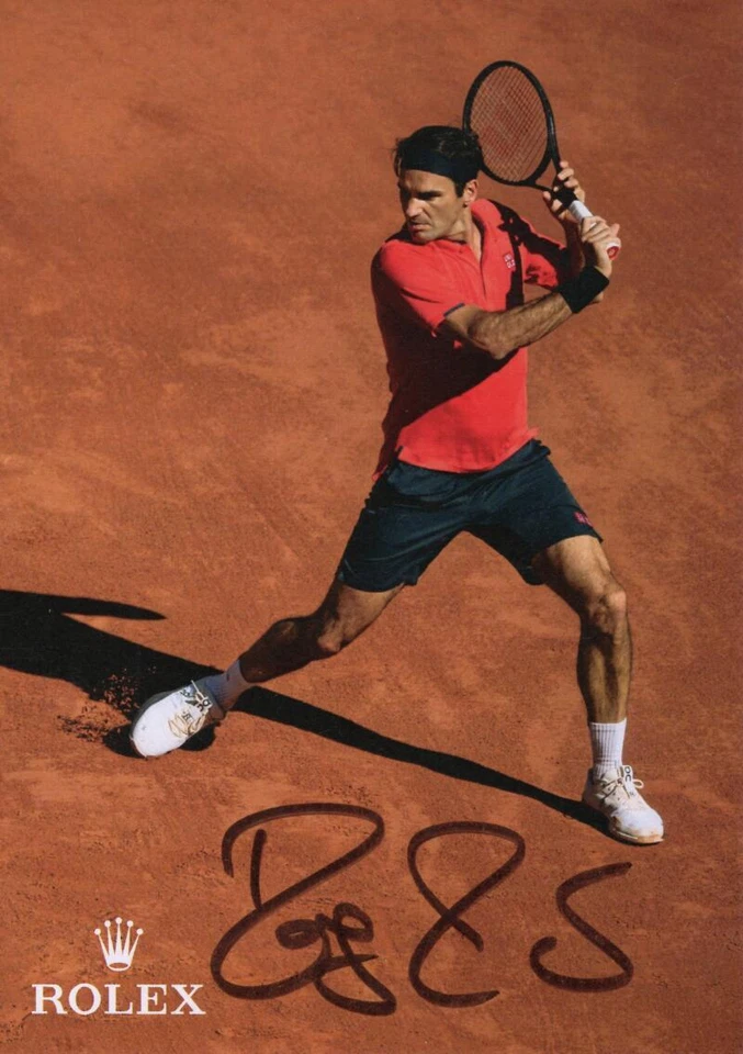 Roger Federer Signed Autograph 4x6 Photo Card - Stud Tennis Champion w/ JSA COA - Image 1 of 2