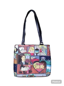 HALLAZGO RARO ~ Bolso de Mano Prezzo Cuentas Lentejuelas El Fin Escenas de Dibujos Animados 2214 Cartera - Imagen 1 de 5