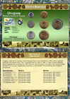 Littleton World Coin Set Uruguay 1994-2008 UNC 10 Pesos 2000 2,1 Peso 2007*