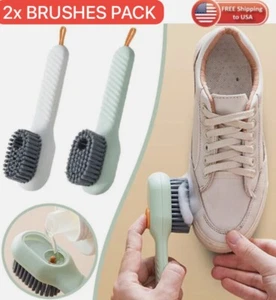 2x Cepillo de Limpieza Multifuncional Suave Automático Líquido Zapatos Ropa Cepillo - Imagen 1 de 13