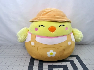 KellyToy 2022 Squishmallow 12" Aimee The Chick Easter Squad Plush Toy Overalls - Image 1 of 4
