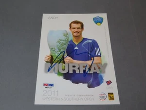 Tarjeta de jugador de Andy Murray 2011 firmada W&S 5x7 autografiada PSA/ADN certificado de autenticidad 1B - Imagen 1 de 5