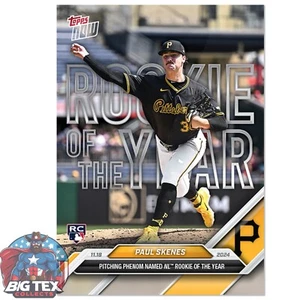 2024 MLB Topps Now Paul Skenes Card OS-2 Pittsburgh Pirates NL ROY - Picture 1 of 2