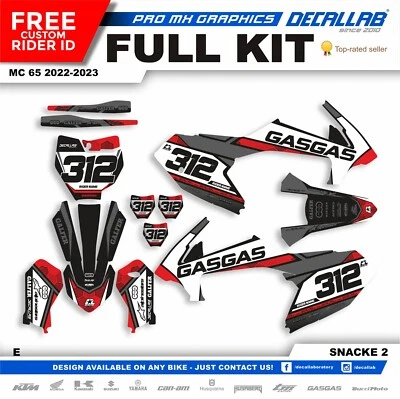 Gas Gas MC 65 2022 2023 Super Durable MX Graphics Decals Set Stickers Decallab - Image 1 of 4