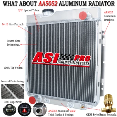 Radiador de 4 filas apto para motor Ford Falcon Mustang Ranchero Mercury Comet V8 60-66 64 Foto 1 de 4