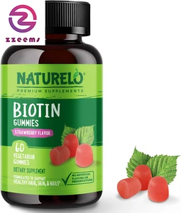 Biotin Gummies - Supports Healthy Hair, Skin & Nails - High Potency 2500 Mcg - N - Picture 1 of 12