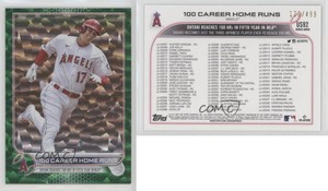 2022 Topps Update Green Foil /499 Shohei Ohtani Checklist #US92