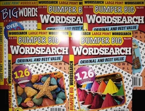 5 X WORDSEARCH BOOKS MAGAZINES - LARGE PRINT BUMPER BIG 604 PUZZLES FOR ADULTS - Picture 1 of 12