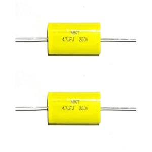 2 PCS 4.7 uf 250V MKT CAPACITORS - Picture 1 of 1