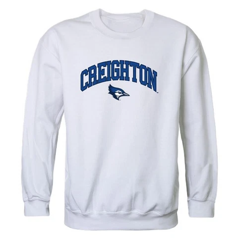 W Republic 541-118-WHT-03 Creighton University Men Campus Sweatshirt White-Large Cover