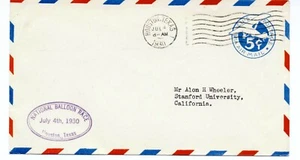 US 1930 National Balloon Race Flight Cover Houston TX Cachet Q - Picture 1 of 2