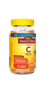 Nature Made Vitamin C 250 mg Per Serving Gummies, Dietary Supplement, 120 Count - Picture 1 of 1