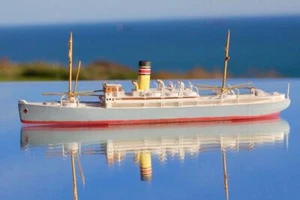 ALEMÁN EAST AFRICA LINE SS USARAMO BASSETT LOWKE MODELO LÍNEA DE AGUA ENVÍO - Imagen 1 de 4