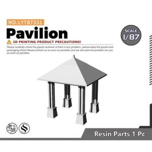 1/87 HO Scale Gazebo Square Pavilion Chinese Style Building - Picture 1 of 3