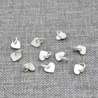 20pcs of 925 Sterling Silver Bulk Tiny Love Heart Charms for Valentines Jewelry