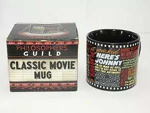 Philosophers Guild Classic Movie Lines Tazza da caffè in ceramica Hollywood Nera - Foto 1 di 6