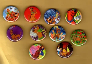 SCOOBY DOO   1.25” Button Set  LOT Of  10  Pins  Pinbacks - Picture 1 of 1
