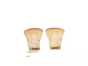 Vintage Pair of LIBBEY ST REGIS Textured Square Base Rocks Cocktail Glasses - Picture 1 of 5
