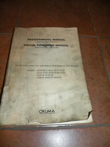 Manual de programación Okuma 2452-E-R4 y 2465-E-R3 funciones especiales OSP 500L-G LEER - Imagen 1 de 12