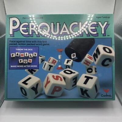 Perquackey Dice Word Board Game Cardinal Copyright 1956 No 4500 NEW Vintage - Image 1 of 4