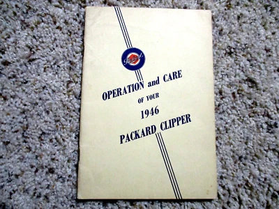 Packard Clipper 1946 manual del propietario original de fábrica casi como nuevo Foto 1 de 3