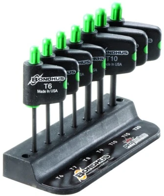 Bondhus 7pc Flag Handle Torx Star Tip Wrench Set T6-T20 MADE IN USA 34445 - Image 1 of 4