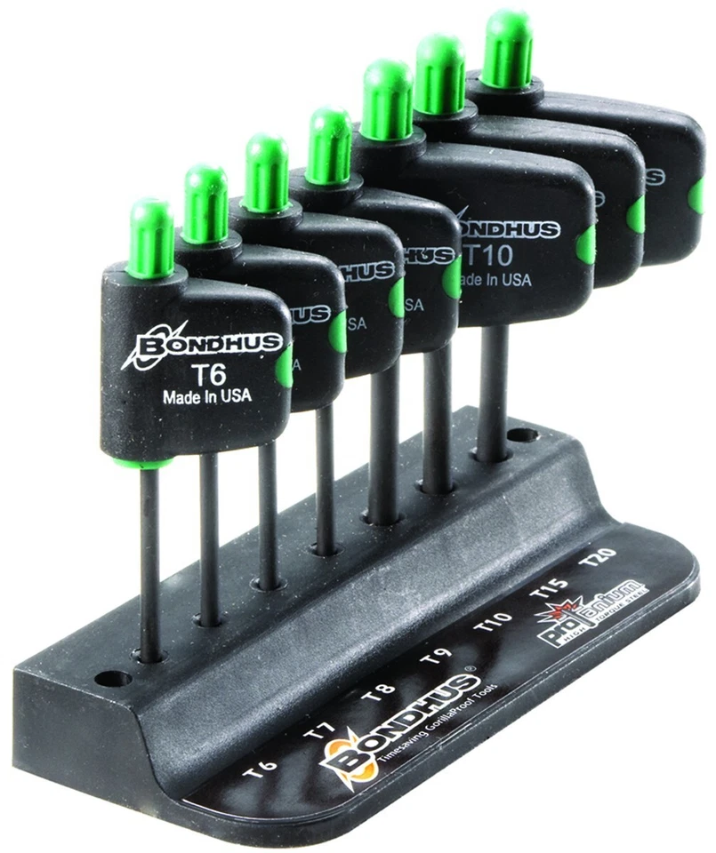 Bondhus 7pc Flag Handle Torx Star Tip Wrench Set T6-T20 MADE IN USA 34445 - Image 1 of 4