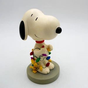 Snoopy Wackelkopf Weihnachtsbaumbeleuchtung mit Woodstock Peanuts Figur 5,5 Zoll - Bild 1 von 8